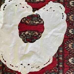 Elegant White Cut Lace Embroidered Collar